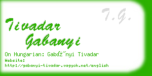 tivadar gabanyi business card